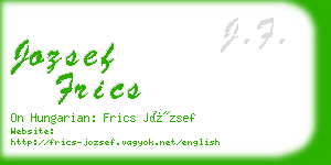 jozsef frics business card